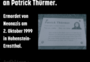 NSU-Watch: Aufklären & Einmischen #105. Der Mord an Patrick Thürmer am 2. Oktober 1999.